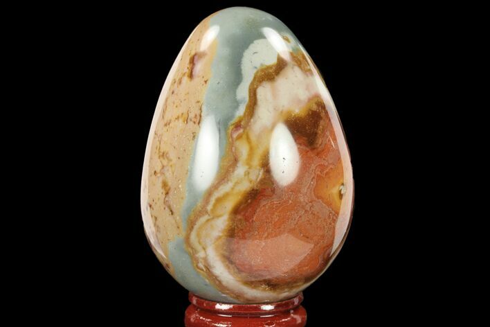 Polished Polychrome Jasper Egg - Madagascar #134574